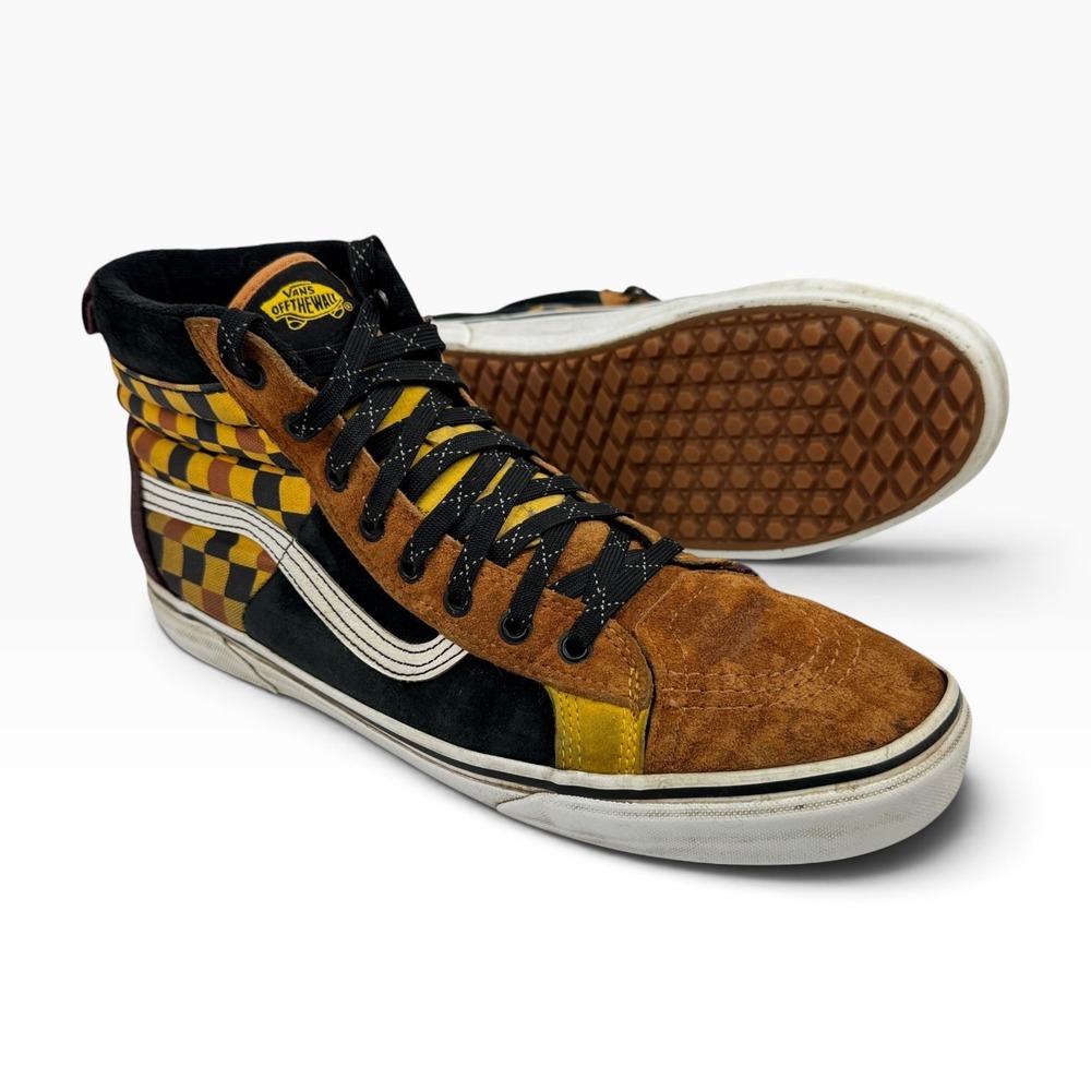 Vans Sk8-Hi 46 MTE DX Multi Yellow Check Suede Men 11.5 Weather Proof Sneaker